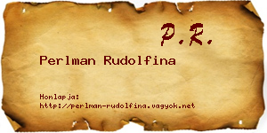 Perlman Rudolfina névjegykártya